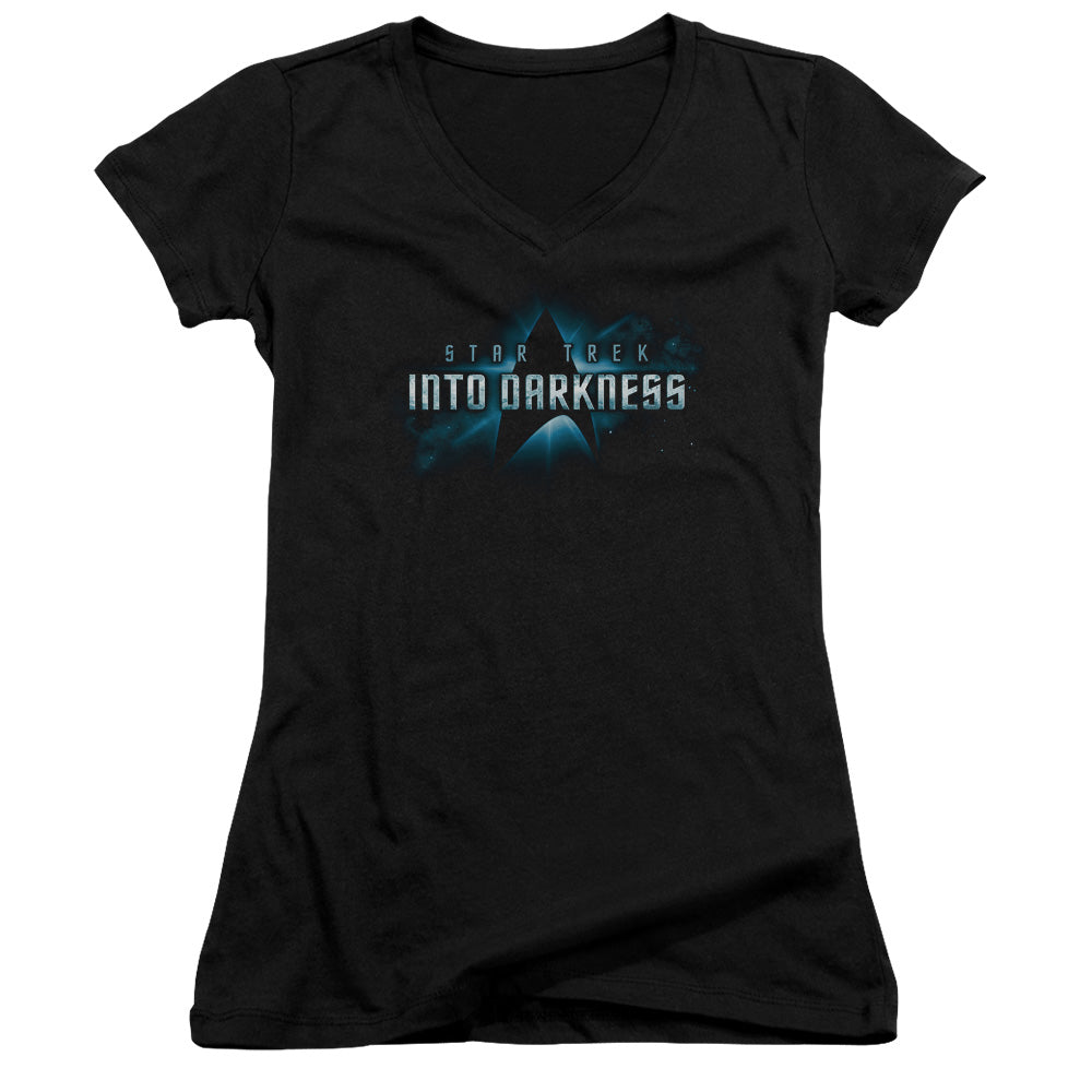 Star Trek - Into Darkness Logo - Junior V-neck - Black