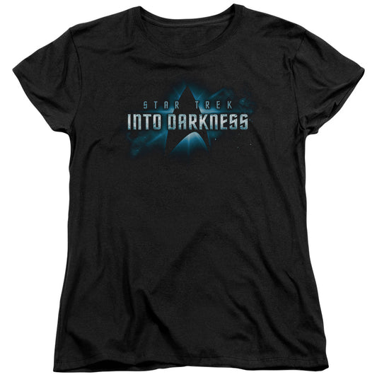 Star Trek - Into Darkness Logo - Short Sleeve Womens Tee - Black T-shirt