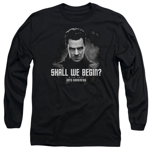 Star Trek - Shall We Begin - Long Sleeve Adult 18/1 - Black T-shirt