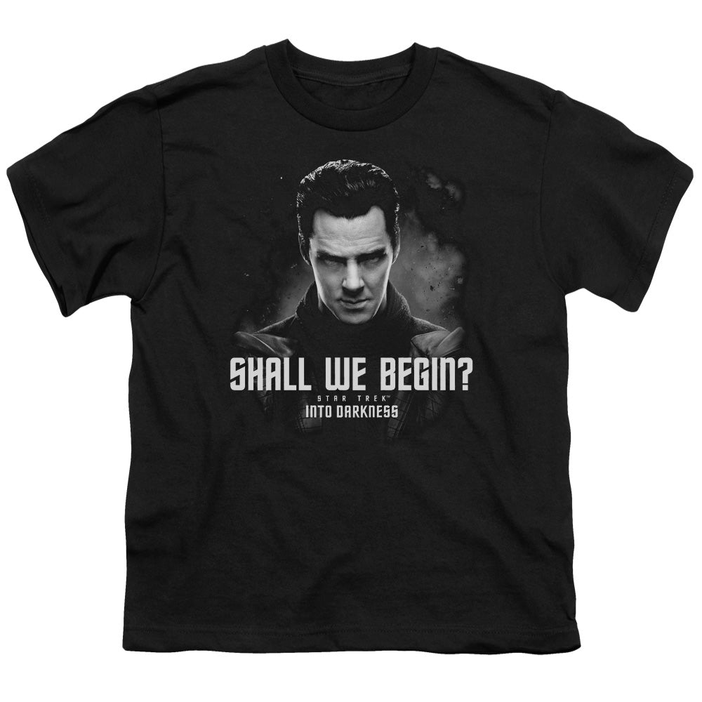 Star Trek - Shall We Begin - Short Sleeve Youth 18/1 - Black T-shirt