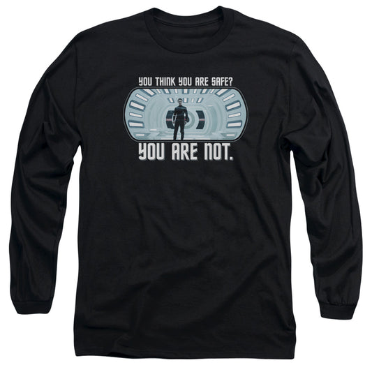 Star Trek - Not Safe - Long Sleeve Adult 18/1 - Black T-shirt