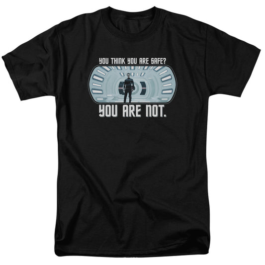 Star Trek - Not Safe - Short Sleeve Adult 18/1 - Black T-shirt