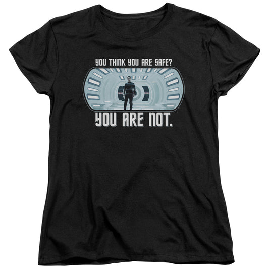 Star Trek - Not Safe - Short Sleeve Womens Tee - Black T-shirt