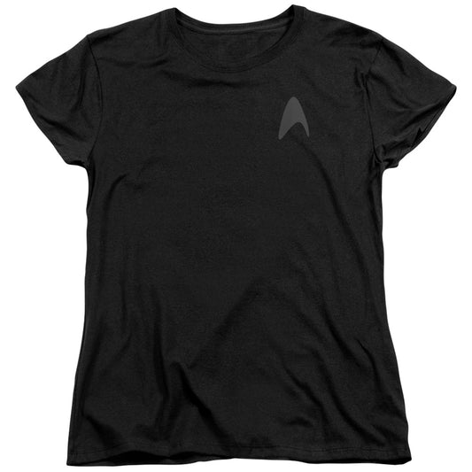 STAR TREK DARKNESS COMMAND LOGO - S/S WOMENS TEE - BLACK T-Shirt