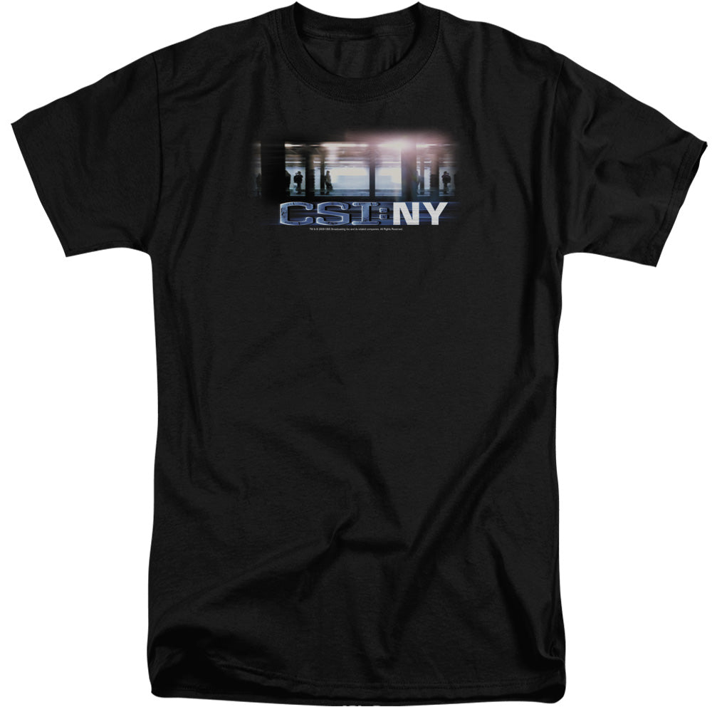 Csi - New York Subway - Short Sleeve Adult Tall - Black T-shirt