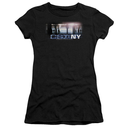 Csi - New York Subway - Short Sleeve Junior Sheer - Black T-shirt