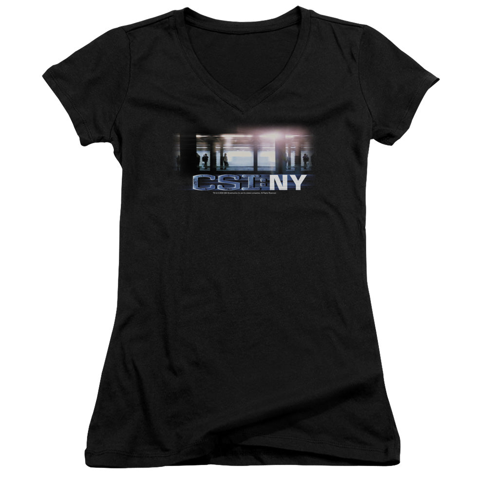 Csi - New York Subway - Junior V-neck - Black