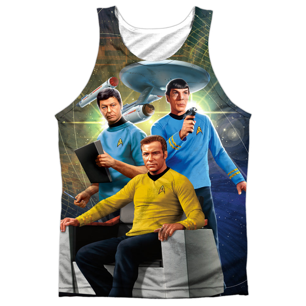 Star Trek - Kirk Spock Mccoy - Adult 100% Poly Tank Top - White