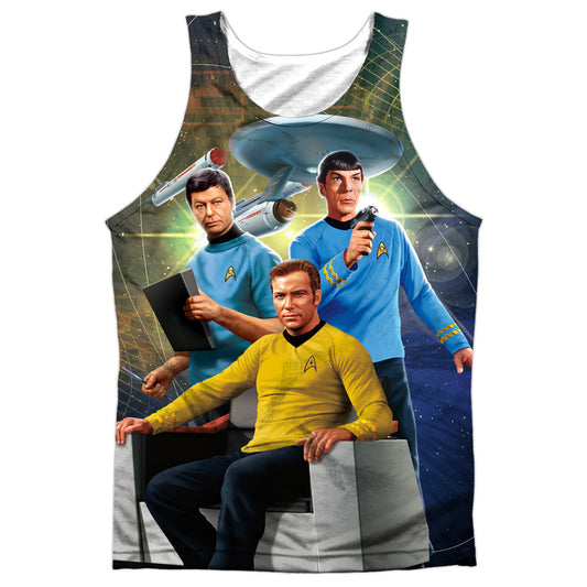 Star Trek - Kirk Spock Mccoy - Adult 100% Poly Tank Top - White