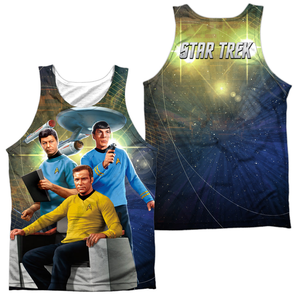 Star Trek - Kirk Spock Mccoy - Adult 100% Poly Tank Top - White
