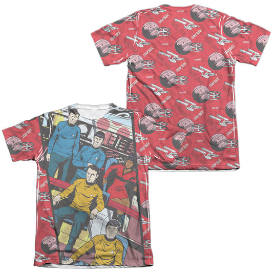 Star Trek - Long Panel (Front/back Print) - Adult 65/35 Poly/cotton Short Sleeve Tee - White T-shirt