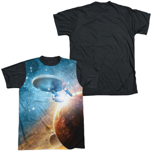 Star Trek - Final Frontier - Short Sleeve Adult White Front Black Back   - White T-shirt