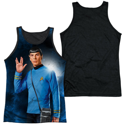 Star Trek - Live Long - Adult Poly Tank Top Black Back - White