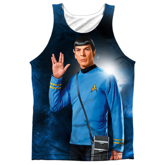 Star Trek - Live Long - Adult 100% Poly Tank Top - White