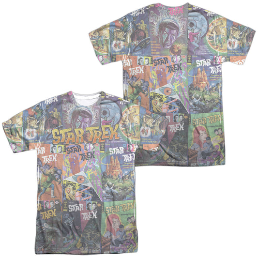 Star Trek - Classic Comics (Front/back Print) -  Short Sleeve Adult 100% Poly Crew - White T-shirt