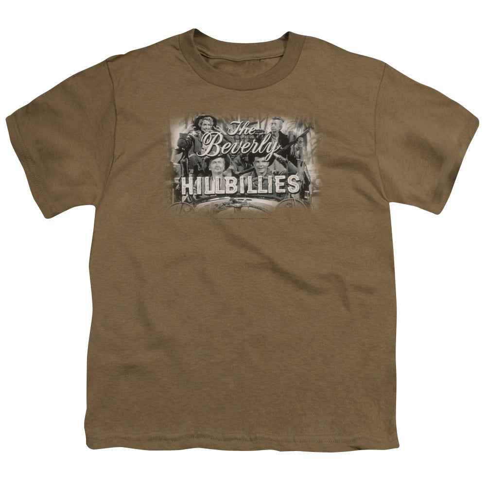 Beverly Hillbillies - Logo - Short Sleeve Youth 18/1 - Safari Green T-shirt