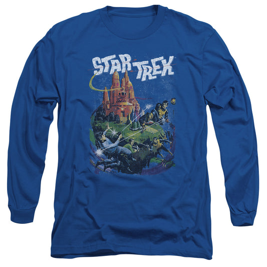 Star Trek - Vulcan Battle - Long Sleeve Adult 18/1 - Royal Blue T-shirt