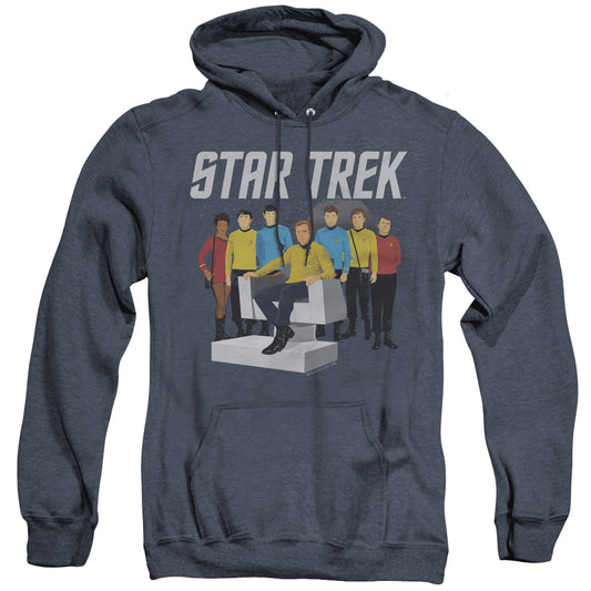 Star Trek - Vector Crew - Adult Heather Hoodie - Navy