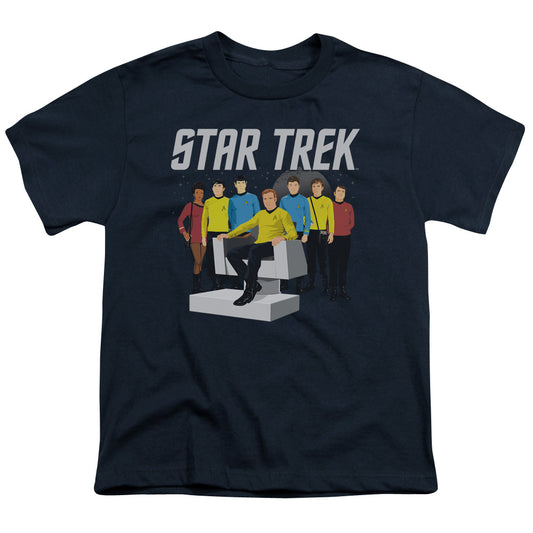Star Trek - Vector Crew - Short Sleeve Youth 18/1 - Navy T-shirt