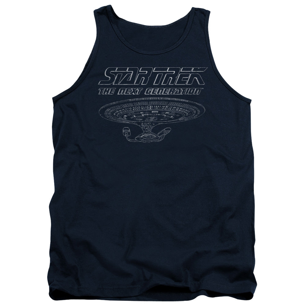 Star Trek - Tng Enterprise - Adult Tank - Navy