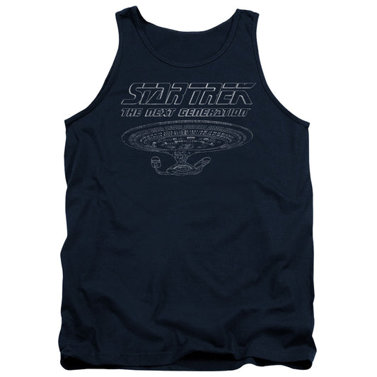 Star Trek - Tng Enterprise - Adult Tank - Navy