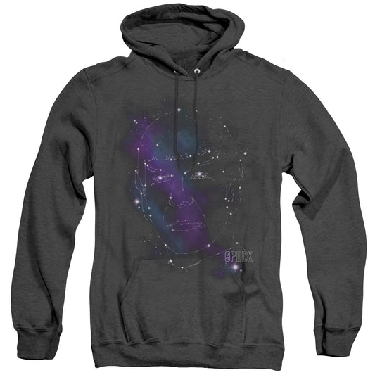Star Trek - Spock Constellations - Adult Heather Hoodie - Black