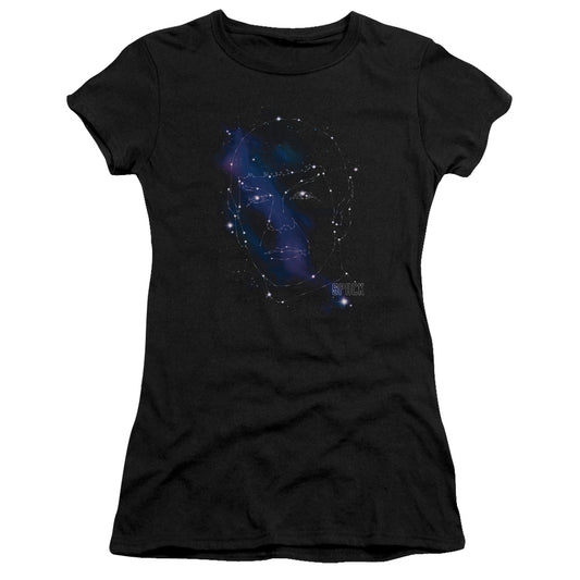 Star Trek - Spock Constellations - Short Sleeve Junior Sheer - Black T-shirt