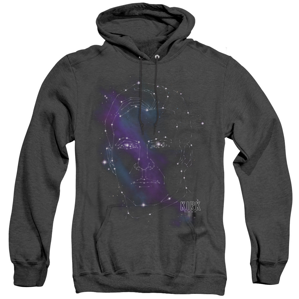 Star Trek - Kirk Constellations - Adult Heather Hoodie - Black