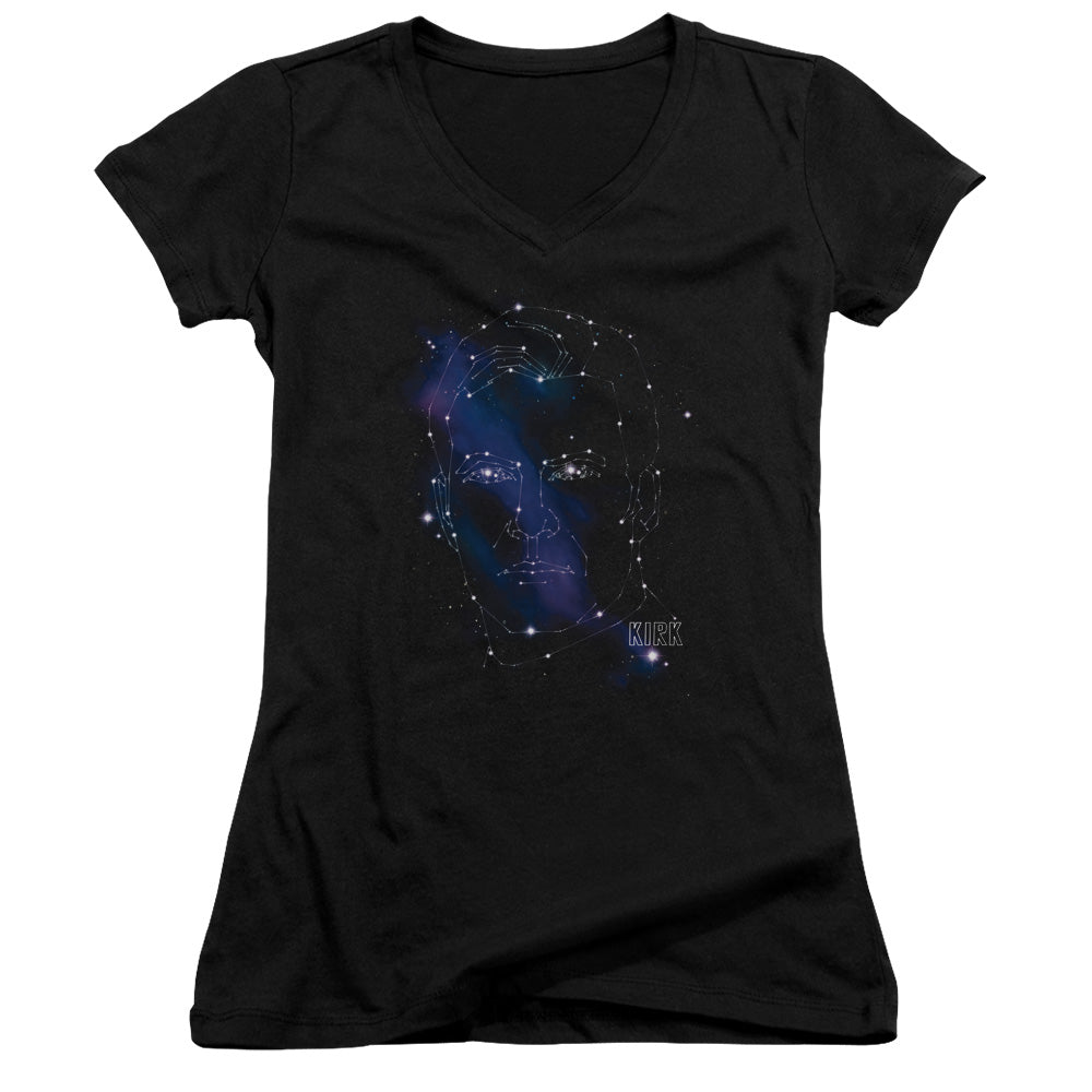 Star Trek - Kirk Constellations - Junior V-neck - Black