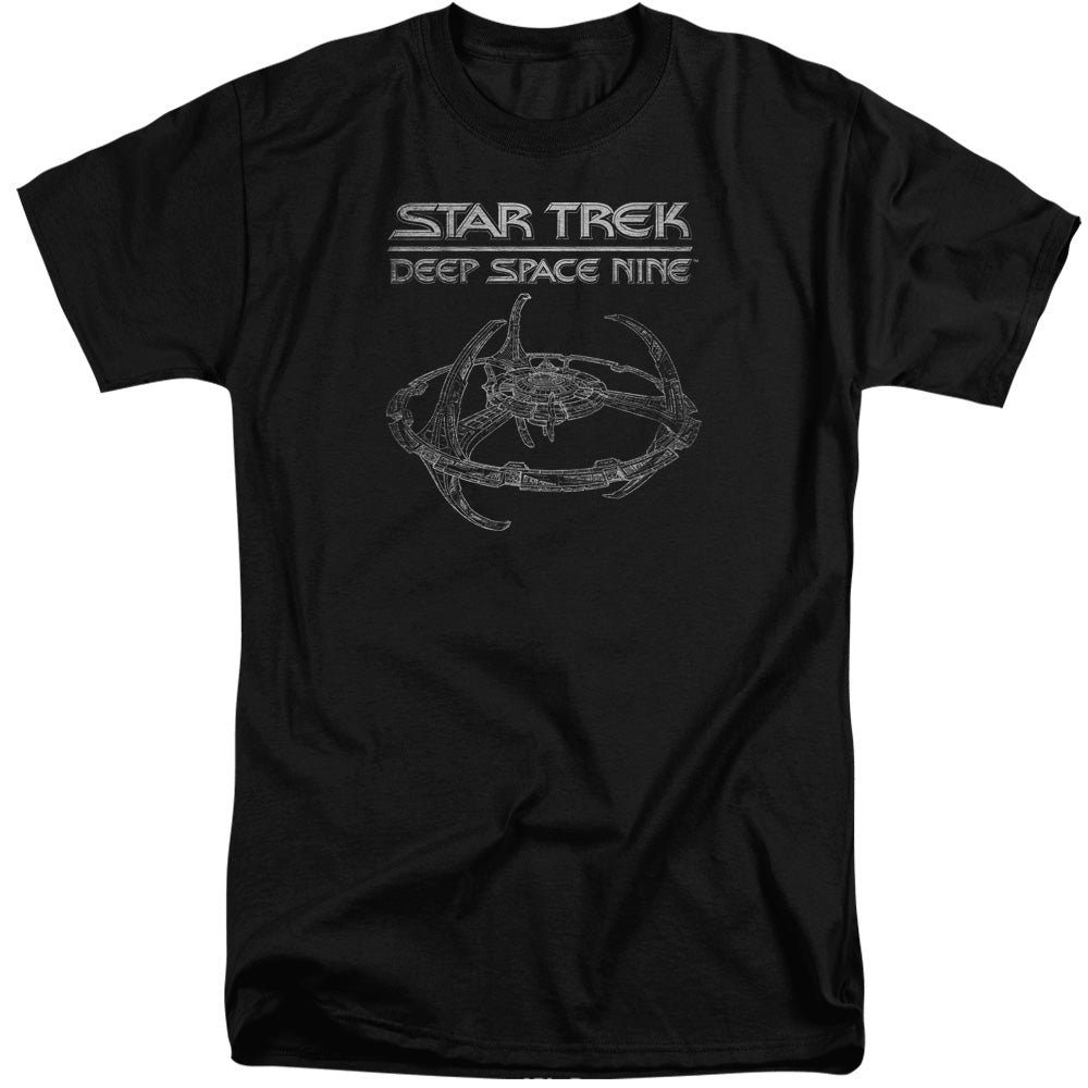 Star Trek - Ds9 Station - Short Sleeve Adult Tall - Black T-shirt
