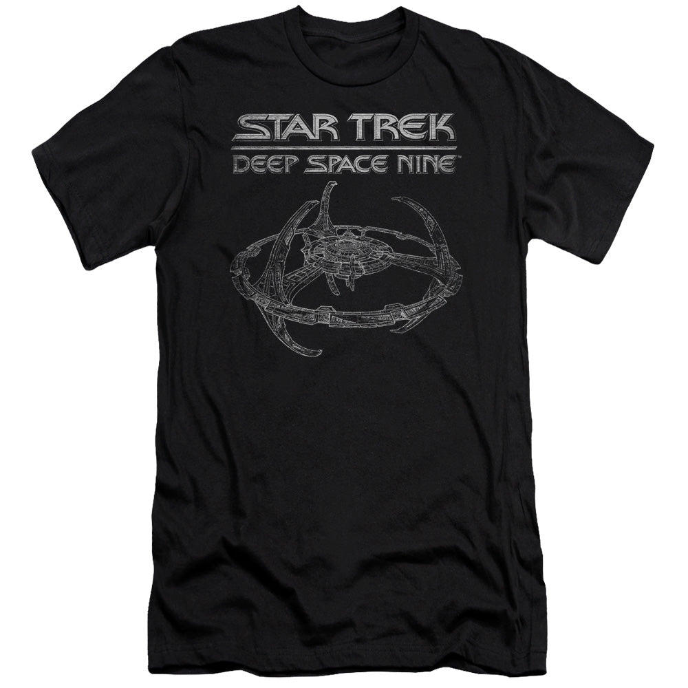 Star Trek - Ds9 Station - Short Sleeve Adult 30/1 - Black T-shirt