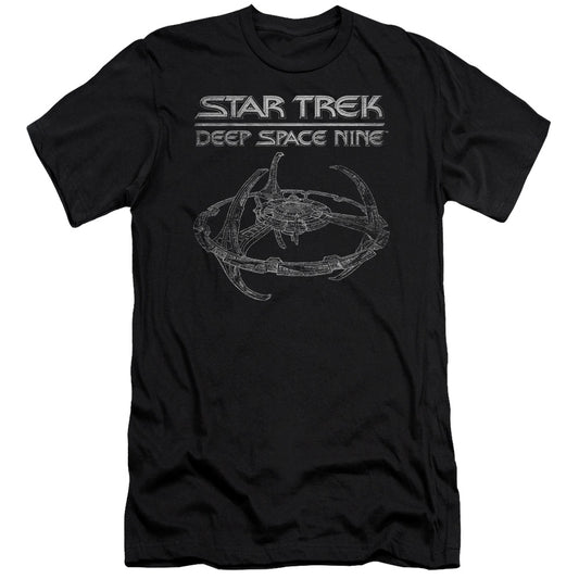 Star Trek - Ds9 Station - Short Sleeve Adult 30/1 - Black T-shirt