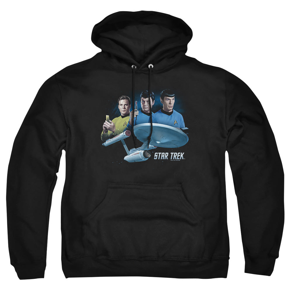 Star Trek - Main Three - Adult Pull-over Hoodie - Black