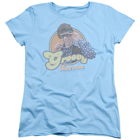 Brady Bunch - Groovy Greg - Short Sleeve Womens Tee - Light Blue T-shirt