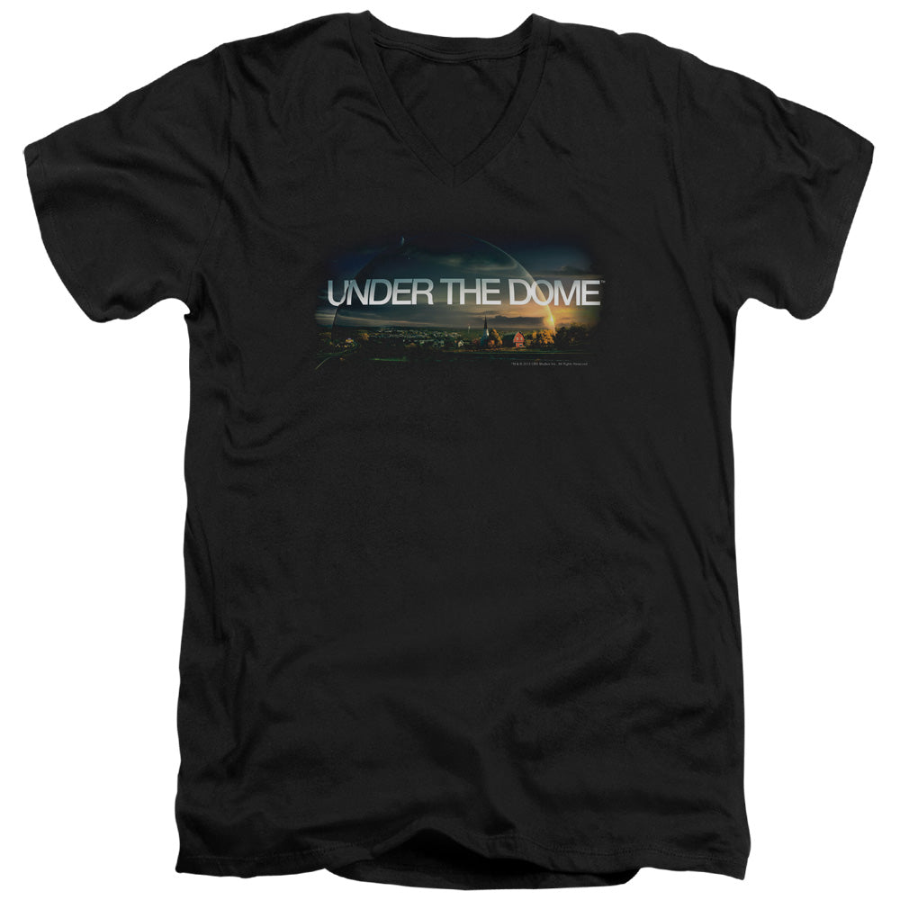 Under The Dome - Dome Key Art - Short Sleeve Adult V-neck 30/1 - Black T-shirt