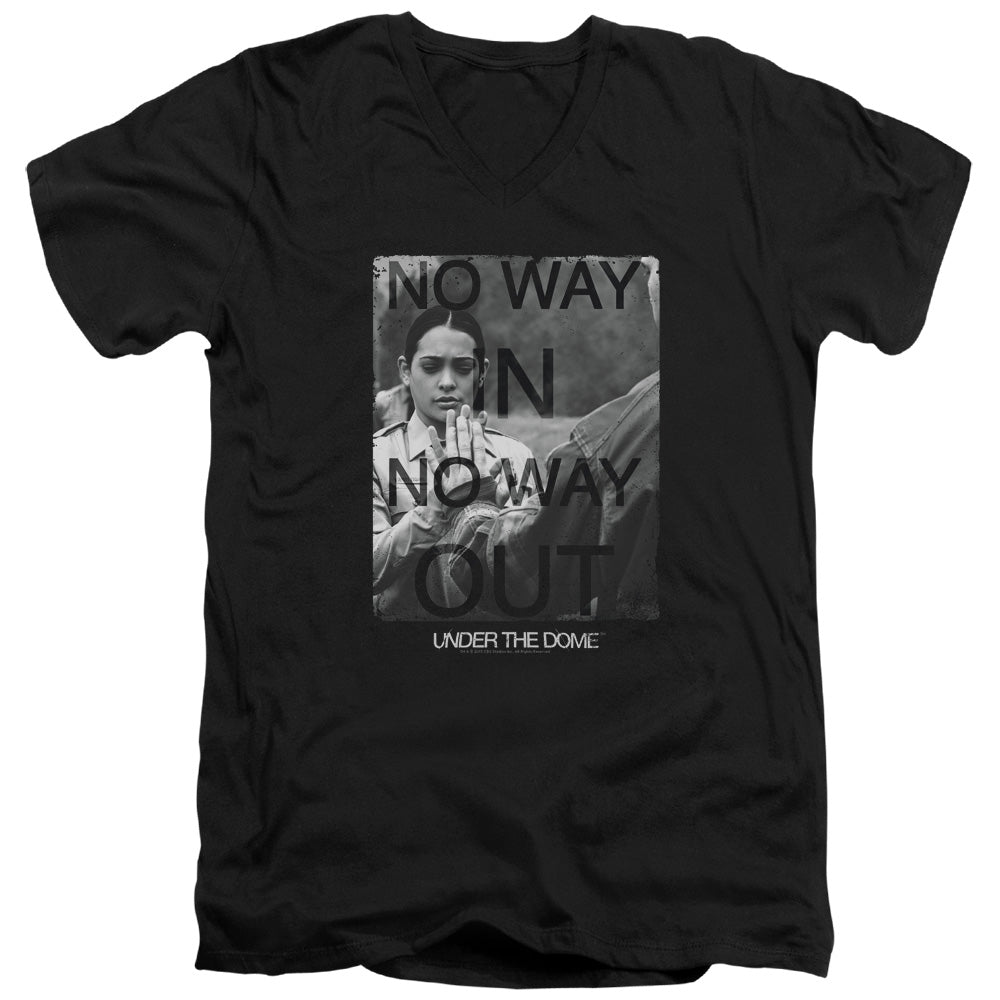 Under The Dome - Trapped - Short Sleeve Adult V-neck 30/1 - Black T-shirt