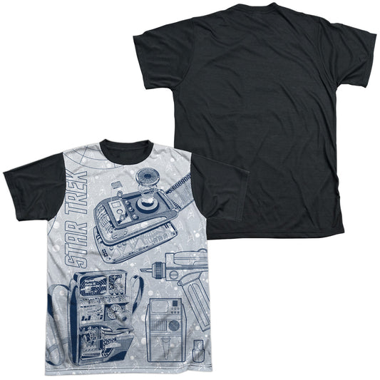 Star Trek - Gadgets - Short Sleeve Adult White Front Black Back   - White T-shirt