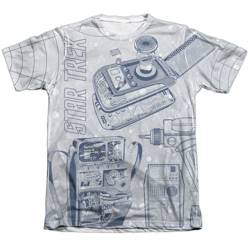 Star Trek - Gadgets - Adult Poly/cotton Short Sleeve Tee - White T-shirt