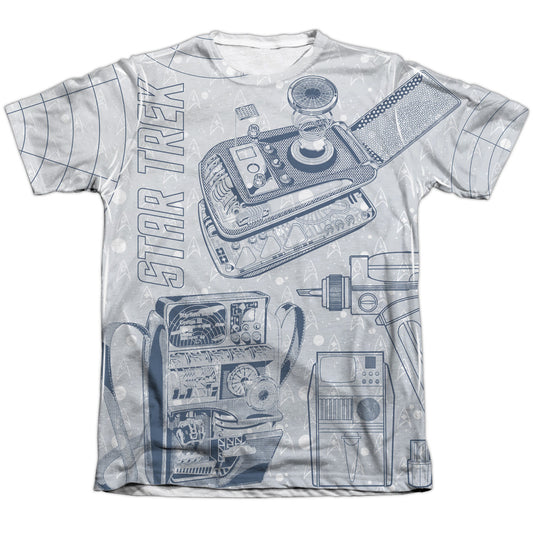 Star Trek - Gadgets - Adult Poly/cotton Short Sleeve Tee - White T-shirt