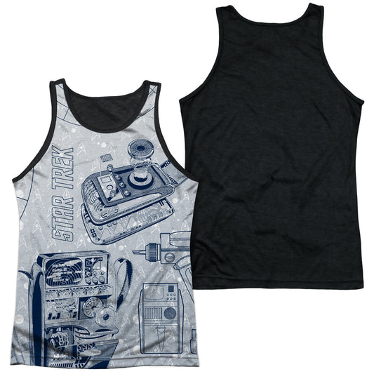 Star Trek - Gadgets - Adult Poly Tank Top Black Back - White
