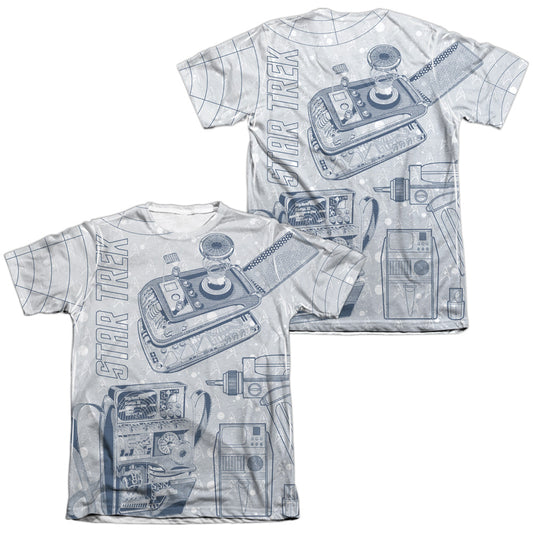 Star Trek - Gadgets (Front/back Print) - Adult Poly/cotton Short Sleeve Tee - White T-shirt