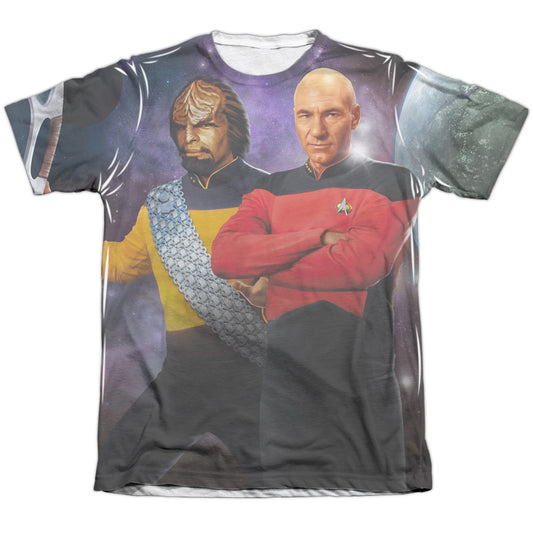 Star Trek - Tng - Adult Poly/cotton Short Sleeve Tee - White T-shirt