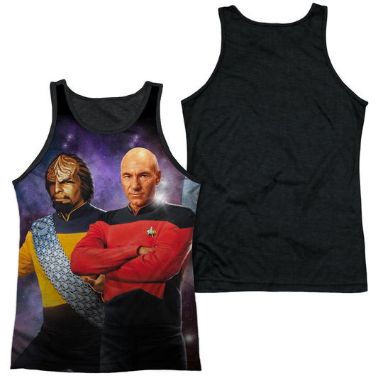 Star Trek - Tng - Adult Poly Tank Top Black Back - White