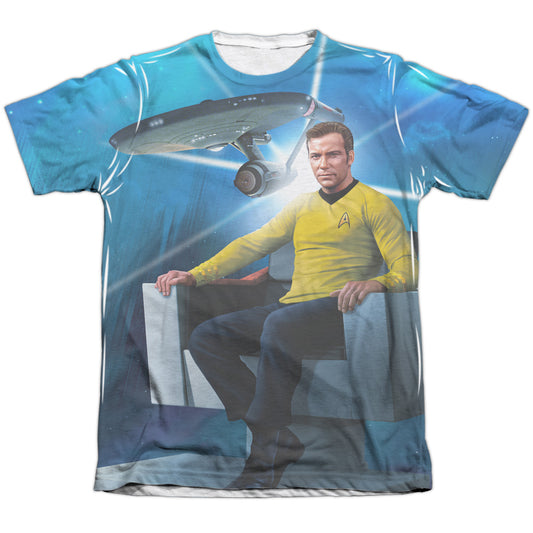 Star Trek - Kirks Ship - Adult Poly/cotton Short Sleeve Tee - White T-shirt