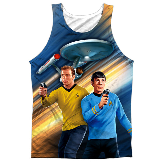 Star Trek - Phasers Down - Adult 100% Poly Tank Top - White