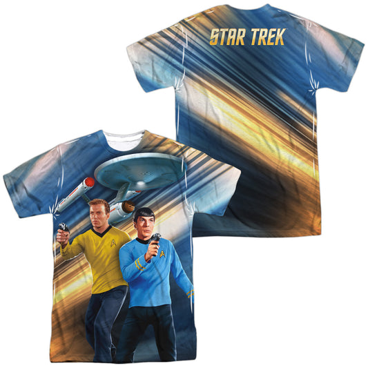 Star Trek - Phasers Down (Front/back Print) - Short Sleeve Adult Poly Crew - White T-shirt
