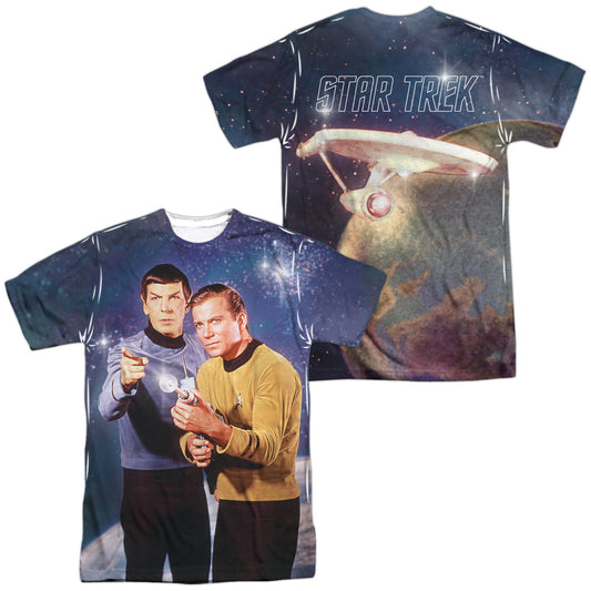 Star Trek - Protectors (Front/back Print) - Short Sleeve Adult Poly Crew - White T-shirt