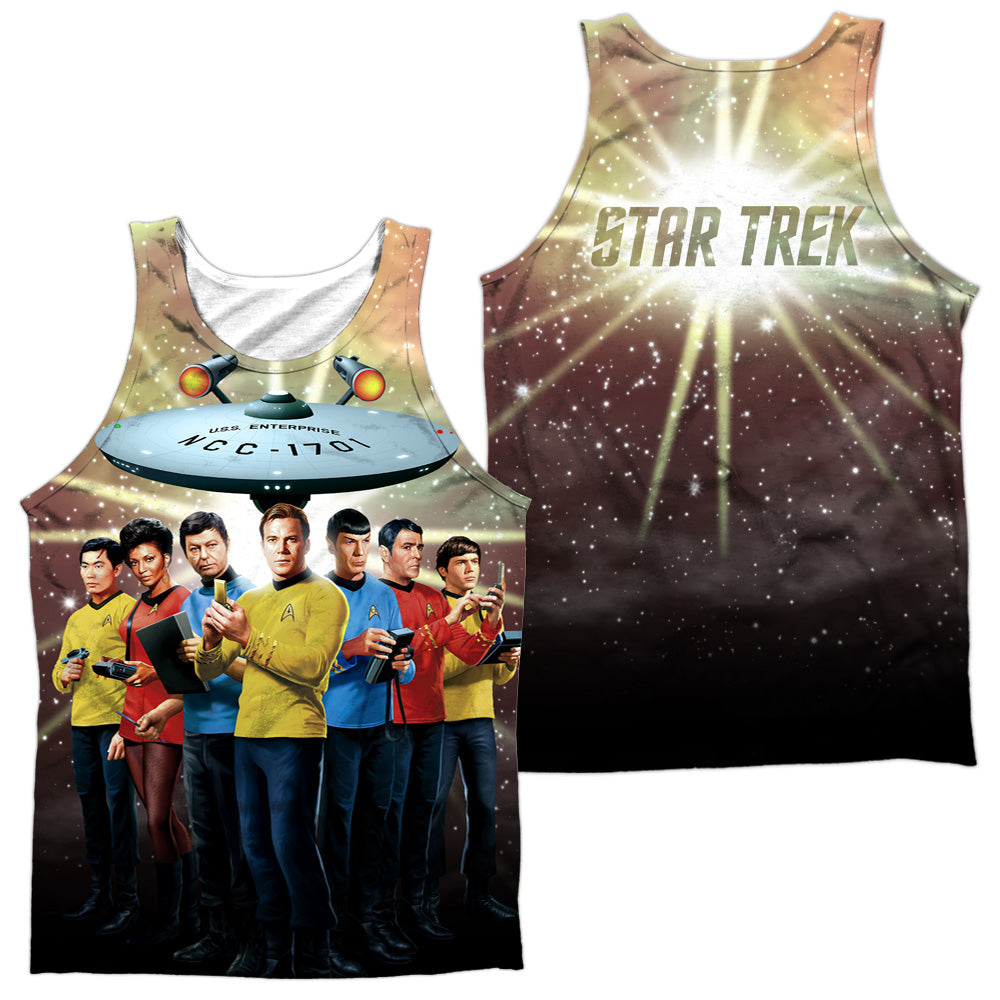 Star Trek - Original Crew (Front/back Print) - Adult 100% Poly Tank Top - White