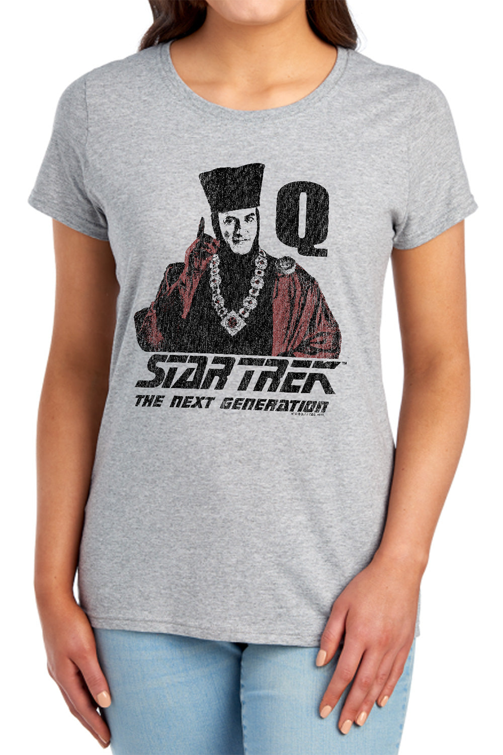 Star Trek - Q Point - Short Sleeve Womens Tee - Athletic Heather T-shirt