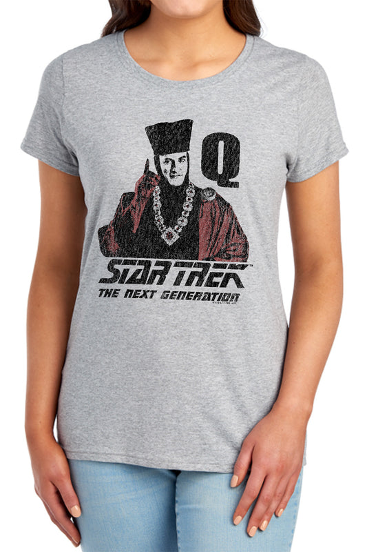 Star Trek - Q Point - Short Sleeve Womens Tee - Athletic Heather T-shirt